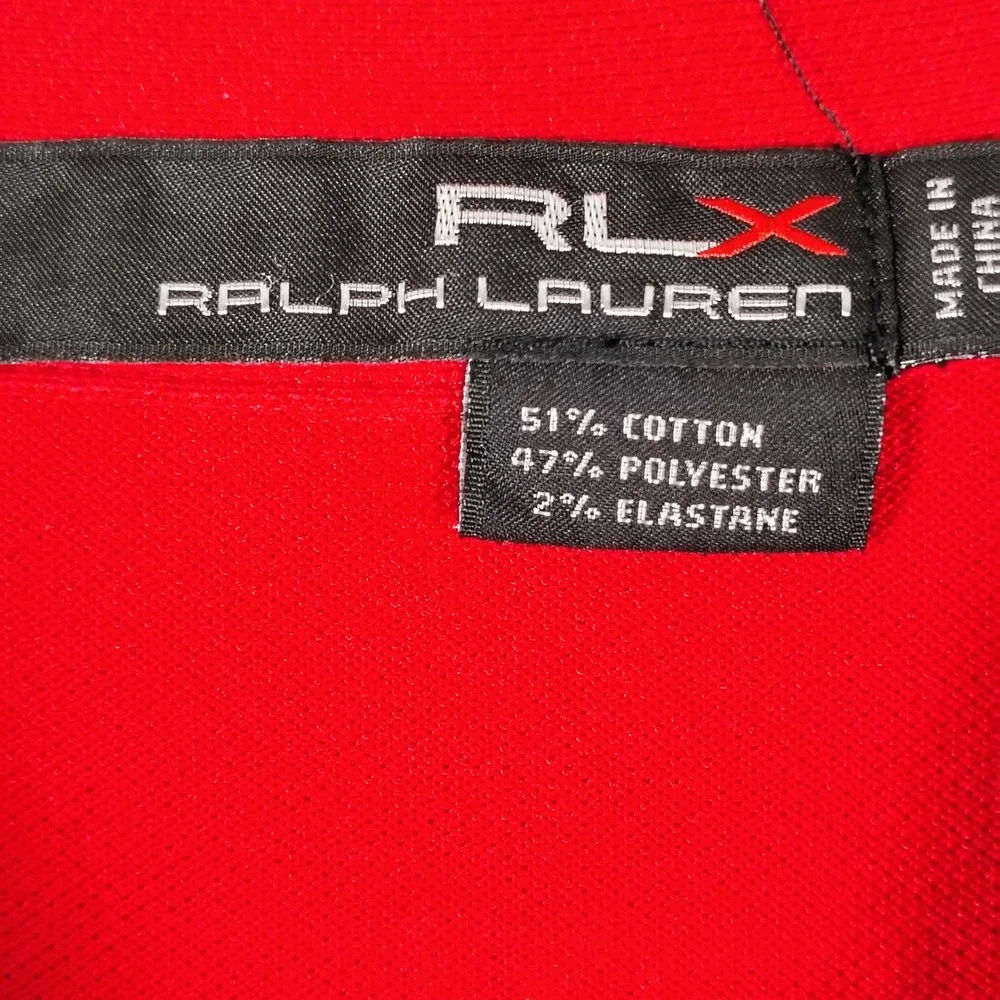 RLX Ralph Lauren Mens 3XL Red Wells Fargo Championship Golf Polo Shirt‎ preppy